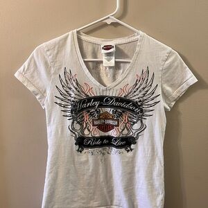 Harley-Davidson White Graphic T-Shirt